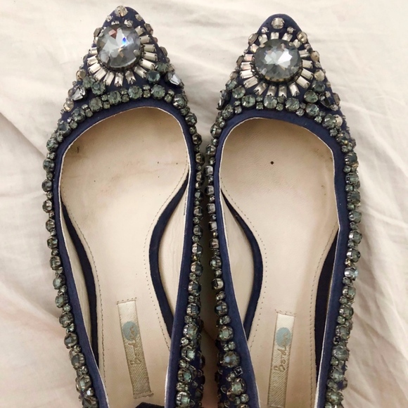 navy jewelled shoes